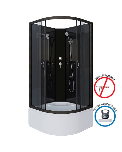 Душевая кабина Niagara Classic 90x90 NG-6508-14BK без гидромассажа