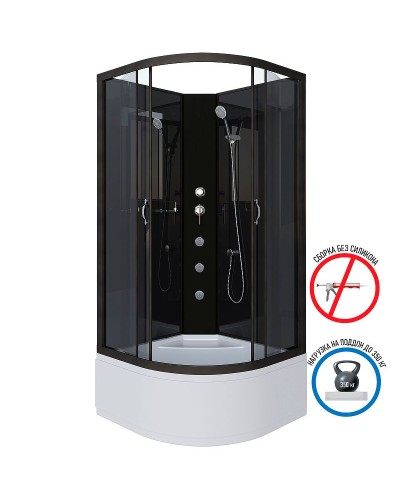 Душевая кабина Niagara Classic 90x90 NG-6508-14BKG с гидромассажем