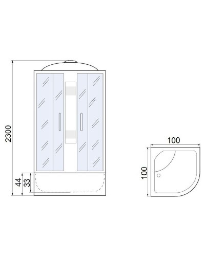 Душевая кабина River Nara XL 100x100 МТ 10000006212 без гидромассажа