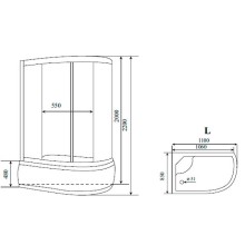 Душевая кабина Timo Standart 110х85 T-6610SL без гидромассажа
