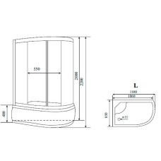 Душевая кабина Timo Standart 110х85 T-6610SL без гидромассажа