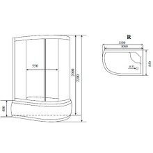 Душевая кабина Timo Standart 110х85 T-6610SR без гидромассажа