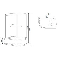 Душевая кабина Timo Standart 110х85 T-6610SR без гидромассажа