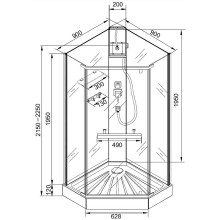Душевая кабина Cerutti SPA Chika 90х90 901B без гидромассажа