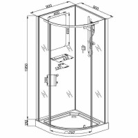 Душевая кабина Cerutti SPA Korra 90х90 901B без гидромассажа