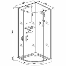 Душевая кабина Cerutti SPA Korra 90х90 90T без гидромассажа