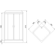 Душевая кабина Royal Bath HP 90x90 RB90HP2-M с гидромассажем