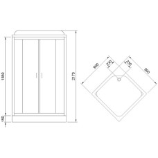 Душевая кабина Royal Bath HP 90x90 RB90HP2-M с гидромассажем