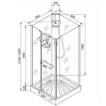 Душевая кабина Cerutti SPA Mimi 90х90 901B без гидромассажа