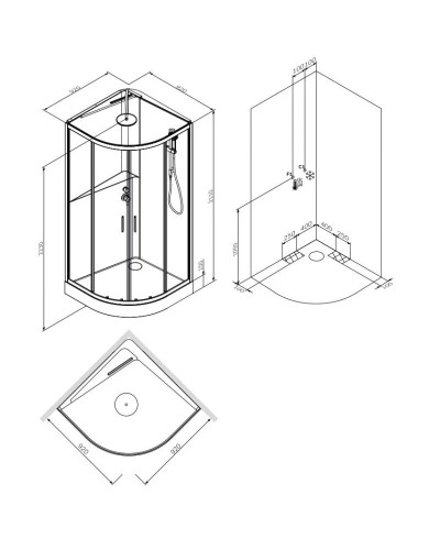 Душевая кабина 90х90 см Am.Pm Gem W90C-333-090WTA прозрачное