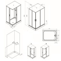 Душевая кабина AM.PM Gem 120х90 W90C-404-12090MT без гидромассажа
