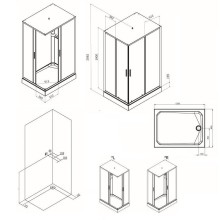 Душевая кабина AM.PM Gem 120х90 W90C-404-12090MT без гидромассажа