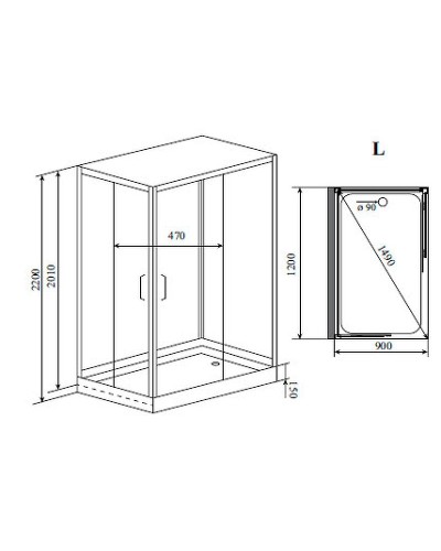 Душевая кабина Timo Premium 120x90 H-515L с баней с гидромассажем