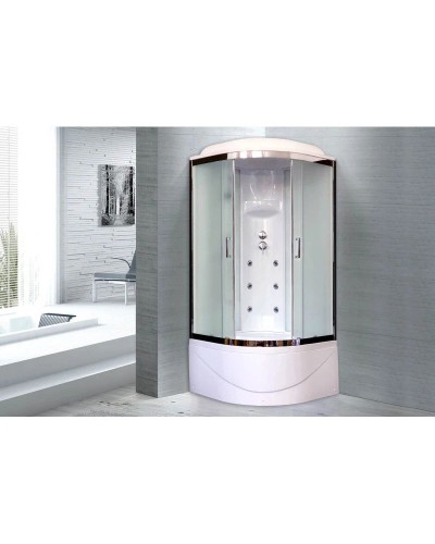 Душевая кабина 100х100х217 см Royal Bath RB100BK3-WC-CH матовое