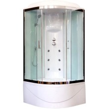 Душевая кабина 100х100х217 см Royal Bath RB100BK3-WT-CH прозрачное