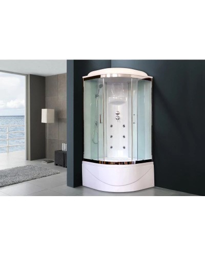 Душевая кабина 100х100х217 см Royal Bath RB100BK3-WT-CH прозрачное