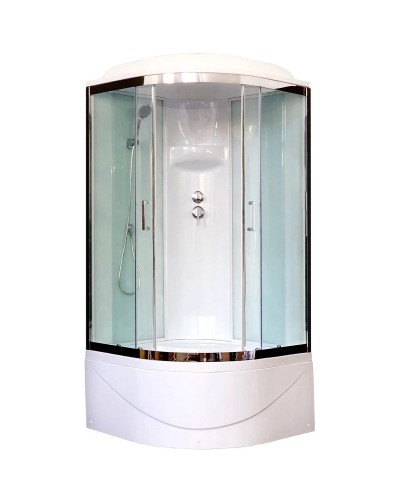 Душевая кабина 100х100х217 см Royal Bath RB100BK6-WT-CH прозрачное