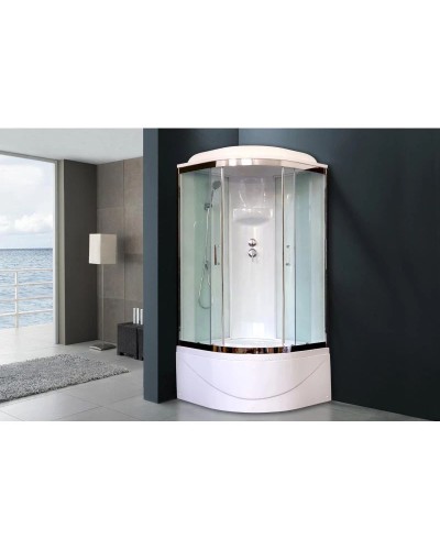 Душевая кабина 100х100х217 см Royal Bath RB100BK6-WT-CH прозрачное