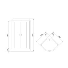 Душевая кабина 100х100х217 см Royal Bath RB100HK6-BT-CH прозрачное