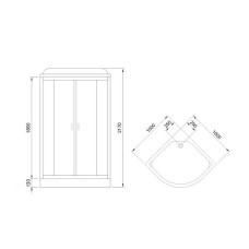 Душевая кабина 100х100х217 см Royal Bath RB100HK6-BT-CH прозрачное