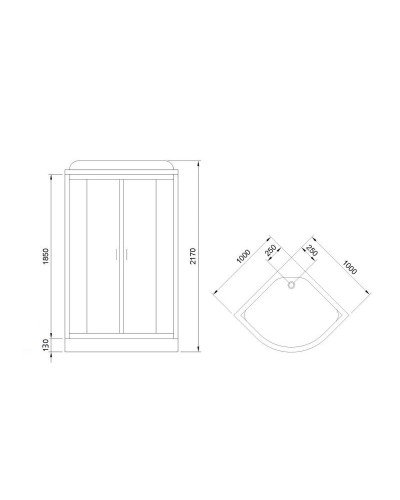 Душевая кабина 100х100х217 см Royal Bath RB100HK6-BT-CH прозрачное
