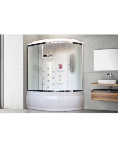 Душевая кабина 140х95х225 см Royal Bath RB140ALP-C-CH-L матовое