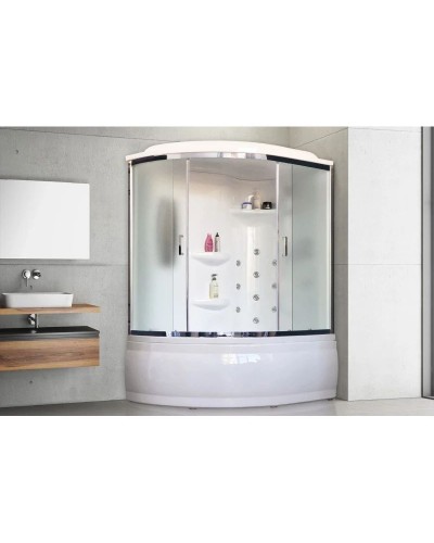 Душевая кабина 140х95х225 см Royal Bath RB140ALP-C-CH-R матовое