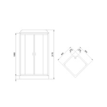 Душевая кабина 80х80х217 см Royal Bath RB80HP2-M-CH матовое