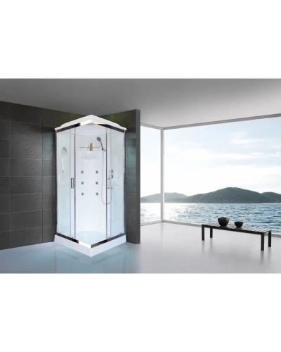 Душевая кабина 80х80х217 см Royal Bath RB80HP2-T-CH прозрачное