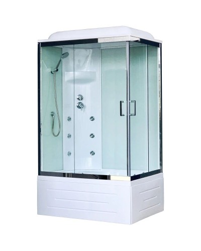 Душевая кабина 100х80х217 см Royal Bath RB8100BP3-WT-CH-L прозрачное