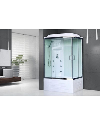 Душевая кабина 100х80х217 см Royal Bath RB8100BP3-WT-CH-L прозрачное