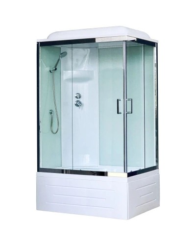 Душевая кабина 100х80х217 см Royal Bath RB8100BP6-WT-CH-L прозрачное