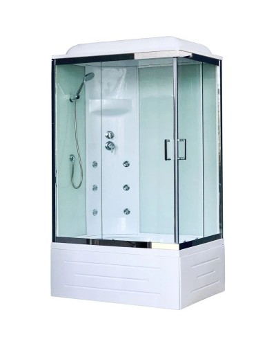 Душевая кабина 120х80х217 см Royal Bath RB8120BP3-WT-CH-L прозрачное