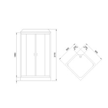 Душевая кабина 90х90х217 см Royal Bath RB90HP1-M-CH матовое