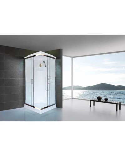Душевая кабина 90х90х217 см Royal Bath RB90HP1-T-CH прозрачное