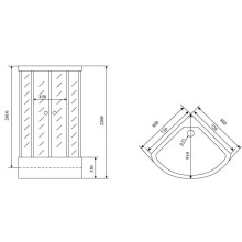 Душевая кабина 80x80x220 см Timo Standart T-6680 S прозрачное