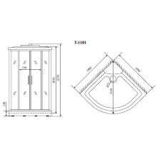 Душевая кабина 100x100x220 см Timo Standart T-6601 S прозрачное