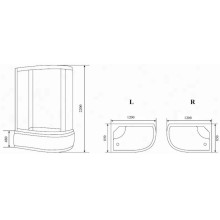 Душевая кабина 120x85x220 см Timo Standart T-6620 B L прозрачное