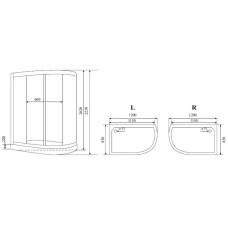 Душевая кабина 120x85x220 см Timo Standart T-6602 S R прозрачное