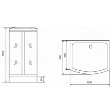 Душевая кабина 120x90x220 см Timo Standart T-6615 S прозрачное