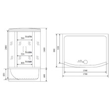 Душевая кабина 170x88x220 см Timo Standart T-6670 S прозрачное