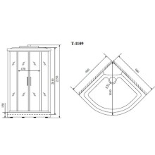 Душевая кабина 90x90x220 см Timo Standart T-1109 P тонированное