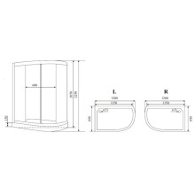 Душевая кабина 120x85x225 см Timo Lux T-7702 P R прозрачное