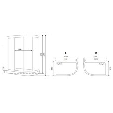 Душевая кабина 120x85x225 см Timo Lux T-7702 P R прозрачное