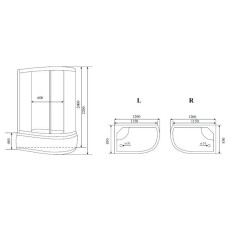 Душевая кабина 120x85x220 см Timo Lux T-7720 P L прозрачное