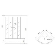 Душевая кабина 100x100x220 см Timo Comfort T-8800 P C прозрачное