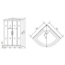 Душевая кабина 100x100x220 см Timo Comfort T-8801 P F матовое