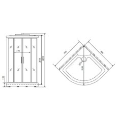 Душевая кабина 90x90x220 см Timo Comfort T-8809 P C прозрачное