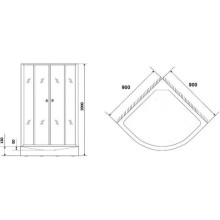 Душевая кабина 90х90х200 см Niagara NG-4501-08BK интимато
