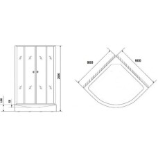 Душевая кабина 90х90х200 см Niagara NG-4501-08BK интимато